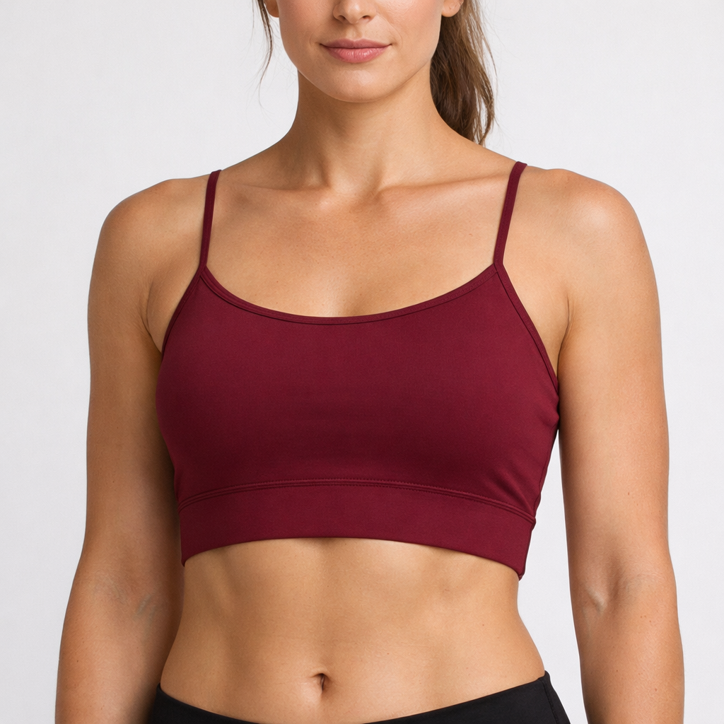 Top Alcinha com Bojo Vinho com Ajuste no corpo, Elegância e Conforto