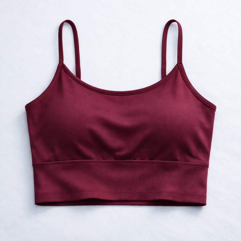 Top Alcinha com Bojo Vinho com Ajuste no corpo, Elegância e Conforto