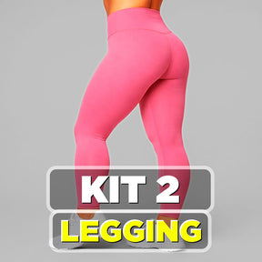 Kits de 2 Legging Zero Transparência que valoriza o corpo