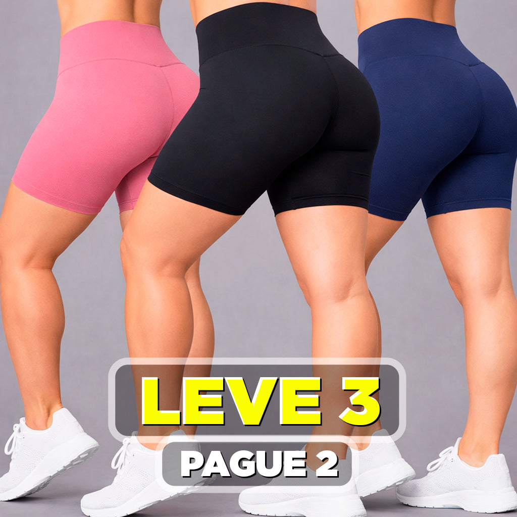 Leve 3 Pague 2 - Short Feminino com Zero Transparência e Efeito Modelador